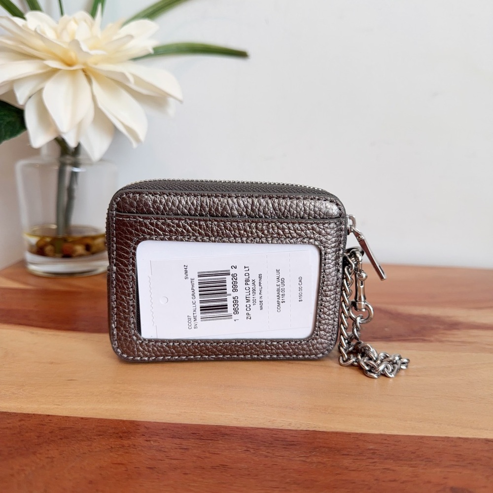 NWT Coach Zip Card Case - Picture 3 of 5